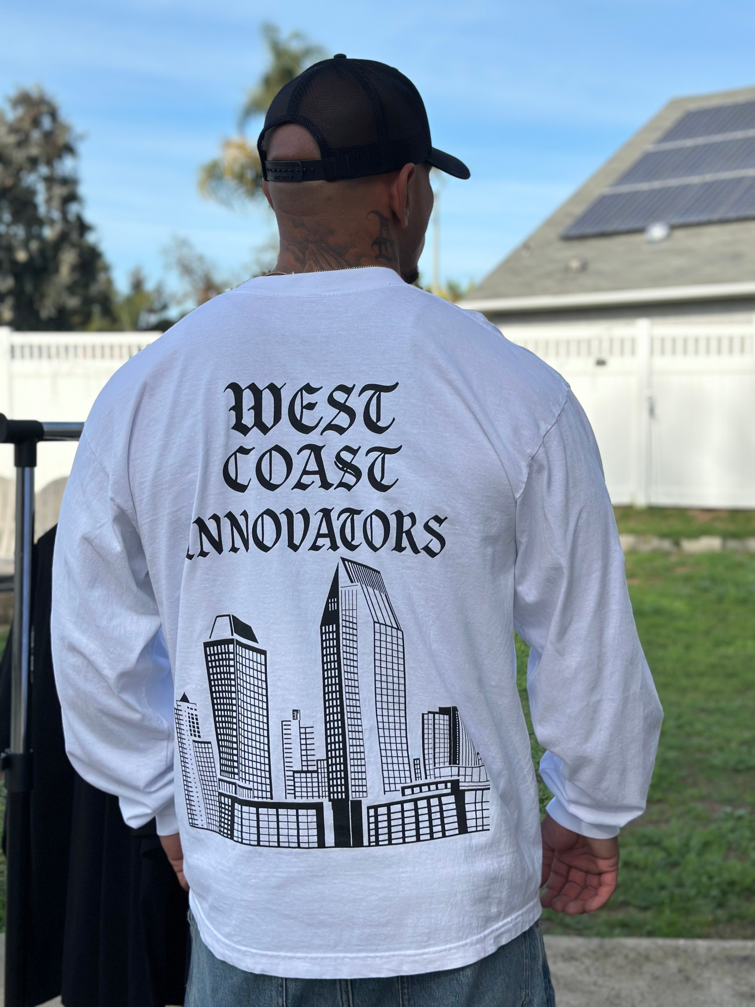 White Long Sleeve High Rise Graphic T-Shirt