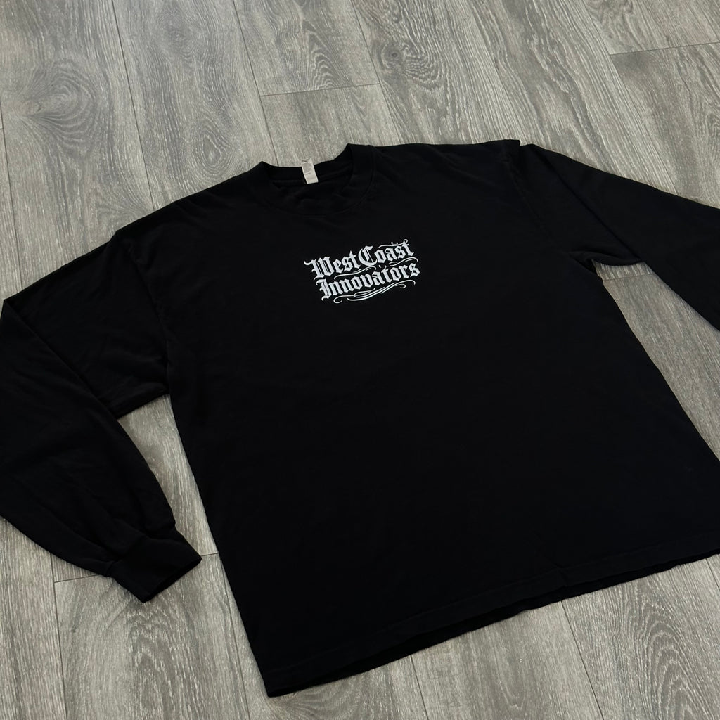 Black Long Sleeve High Rise Graphic T-Shirt