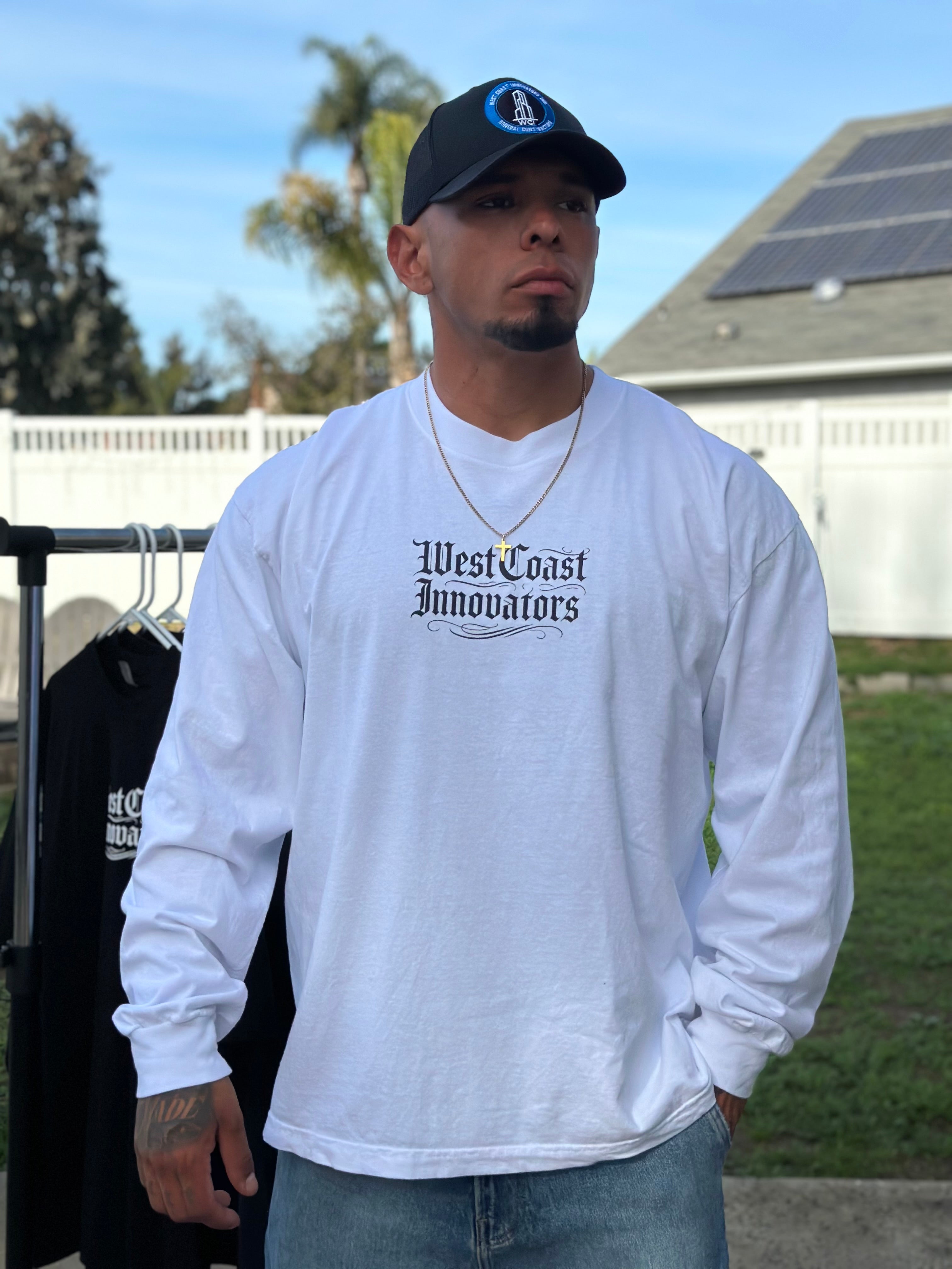 White Long Sleeve High Rise Graphic T-Shirt