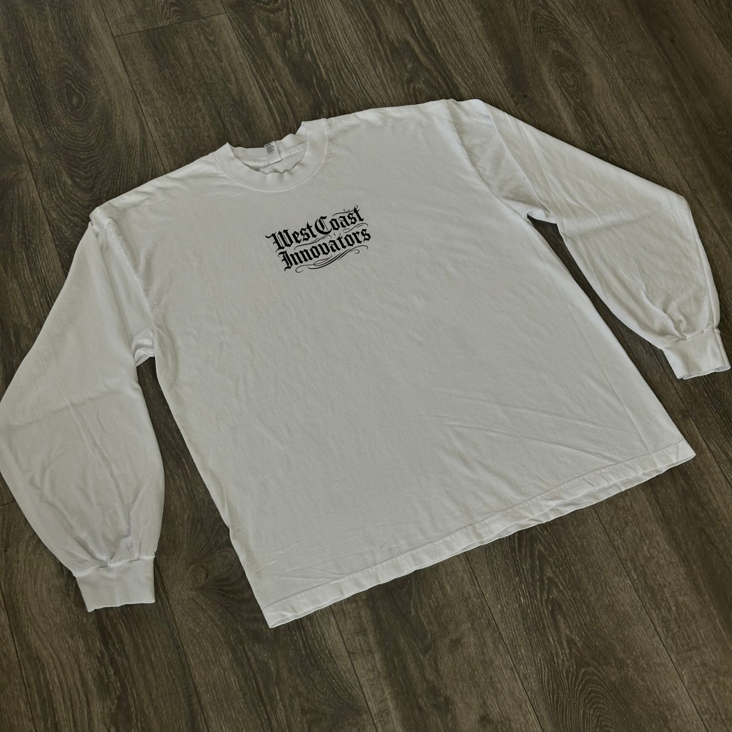 White Long Sleeve High Rise Graphic T-Shirt